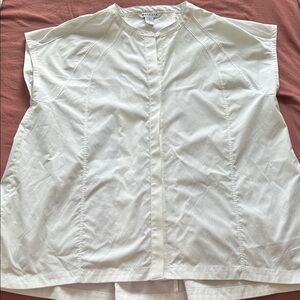 Athleta Cream Button-Up Shirt
